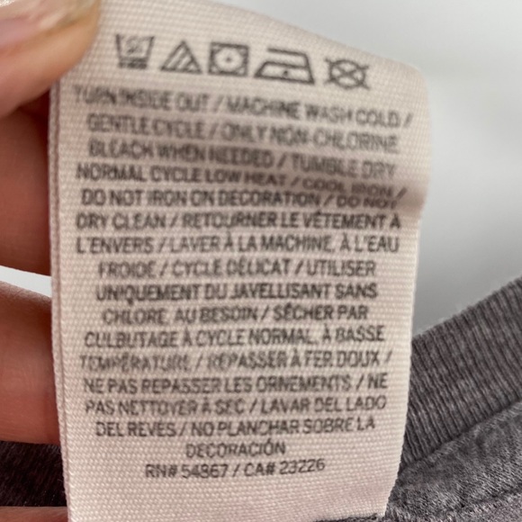 PINK Victoria’s Secret Tee Gray Gold Large - Picture 8 of 9